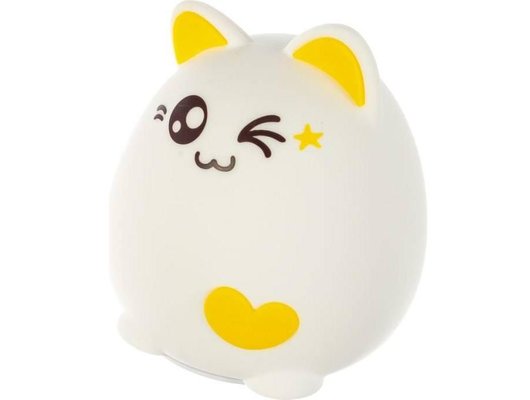 Декоративный светильник ЭРА NLED-413-1W-Y Кот белый с желтым